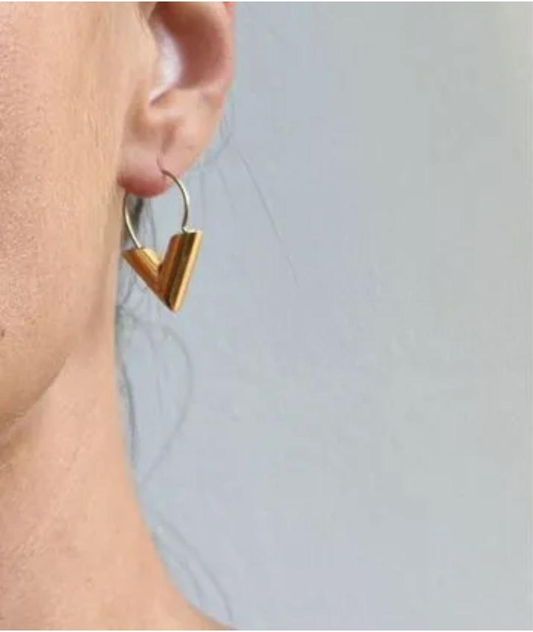 LOUIS VUITTON Золотые серьги, фото 2