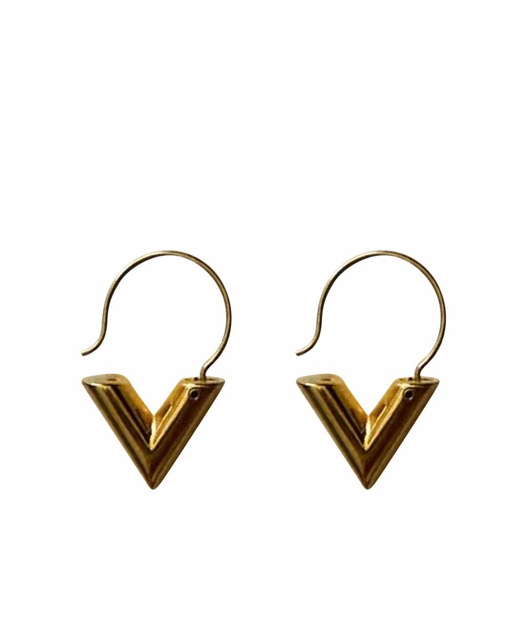 LOUIS VUITTON Золотые серьги, фото 1