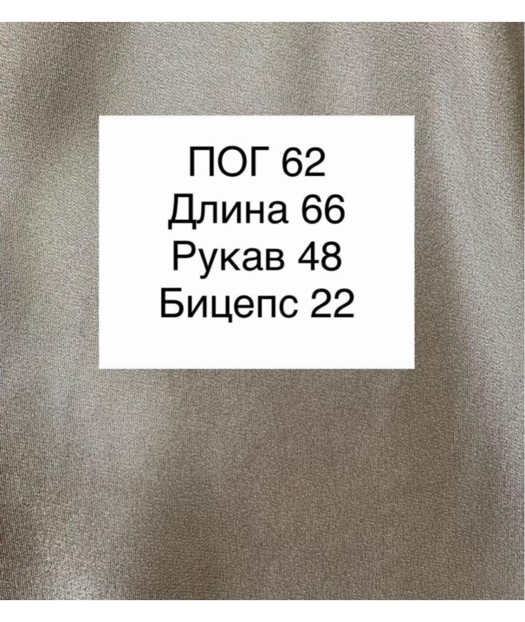 MARINA RINALDI Бежевая атласная футболка, фото 4