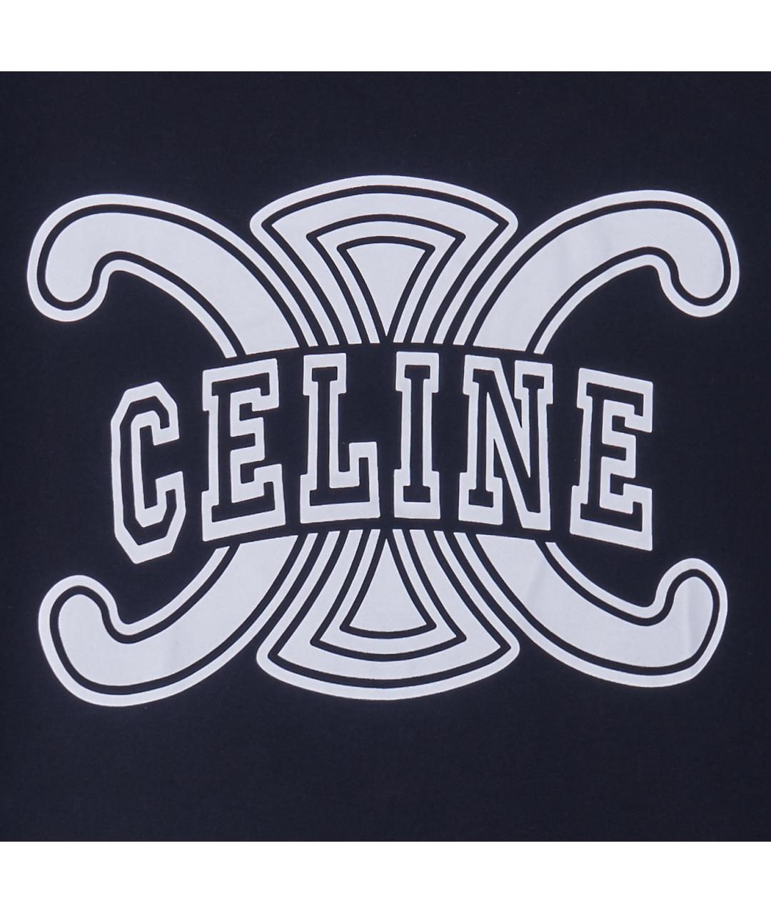 CELINE Черная хлопковая майка, фото 4