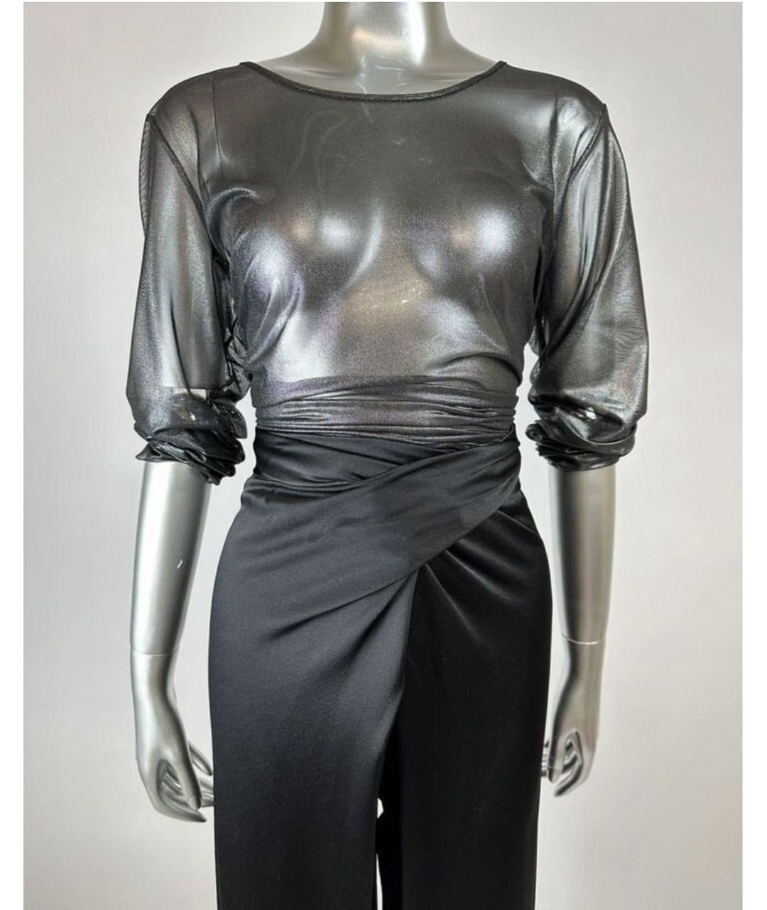 MAX MARA Черные шелковые прямые брюки, фото 5