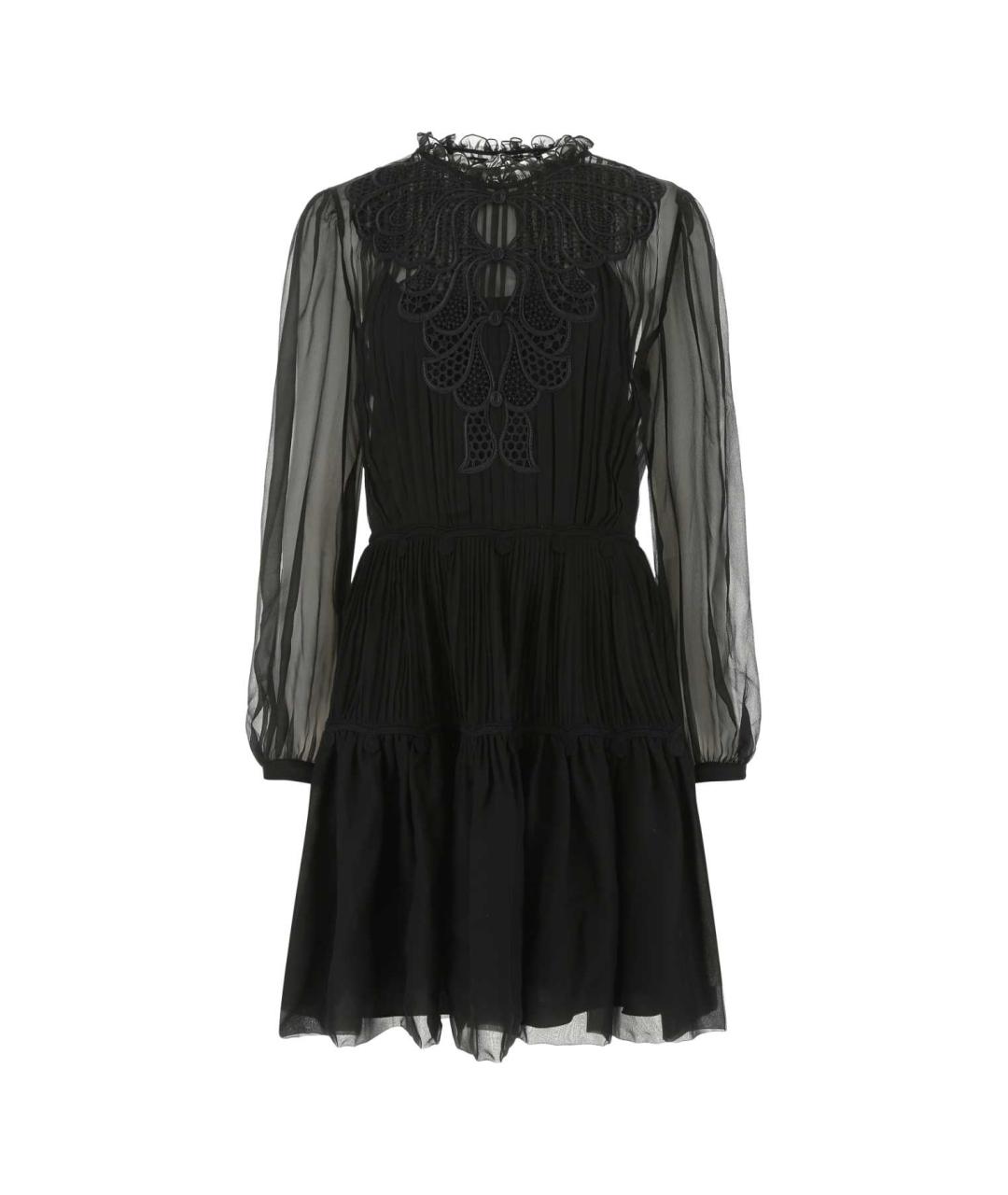 ALBERTA FERRETTI Черное шелковое вечернее платье, фото 1