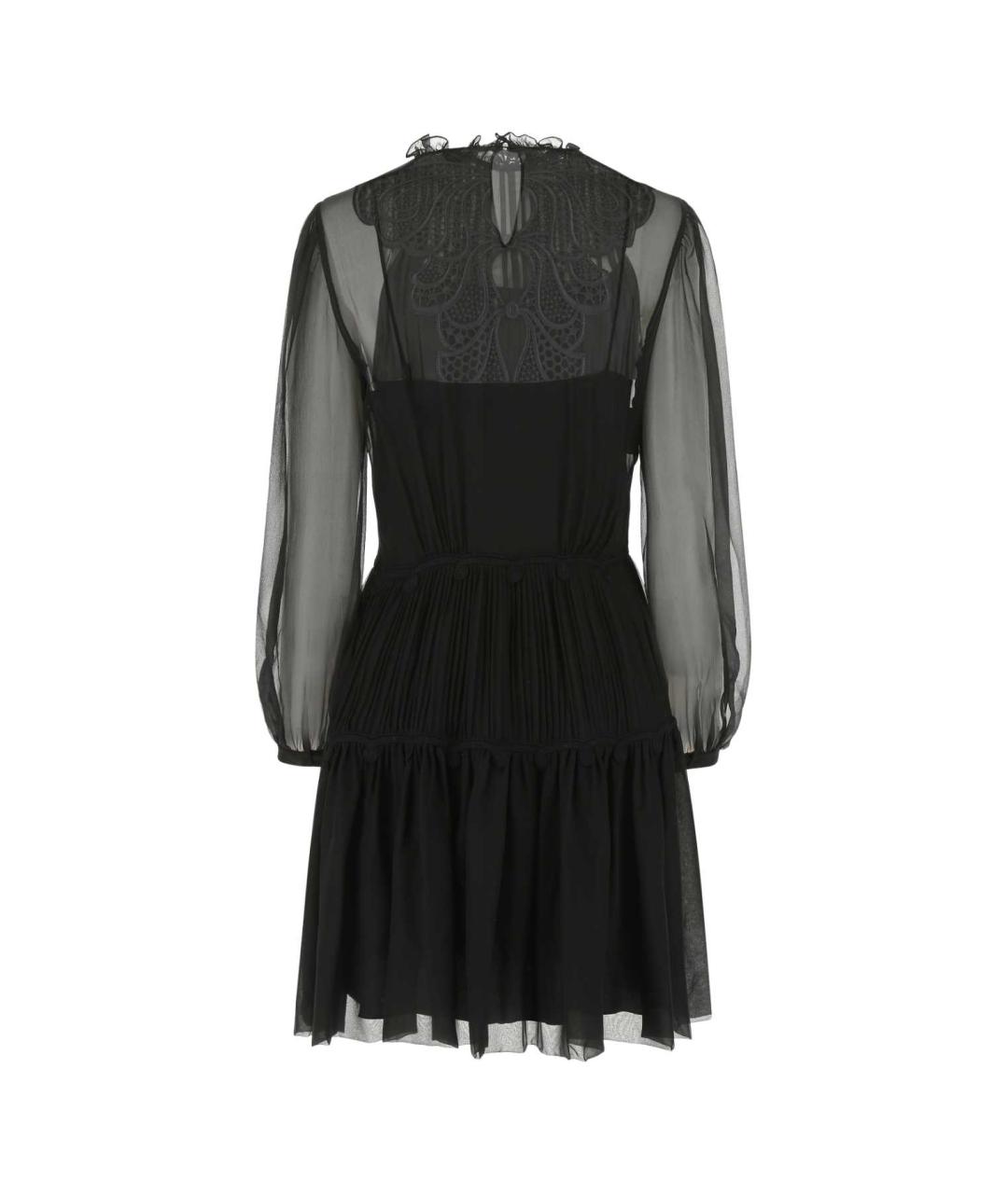 ALBERTA FERRETTI Черное шелковое вечернее платье, фото 2