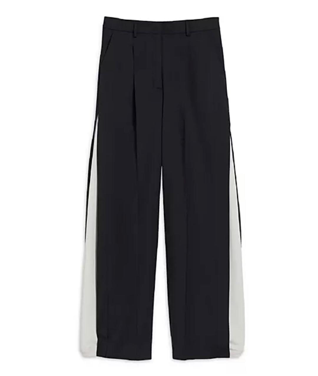 MAX MARA Синие полиэстеровые прямые брюки, фото 1