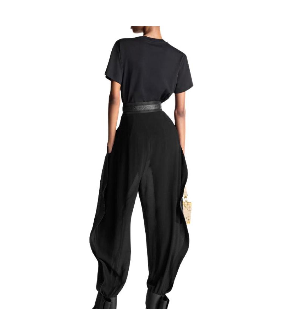 LOUIS VUITTON Черная хлопковая футболка, фото 4