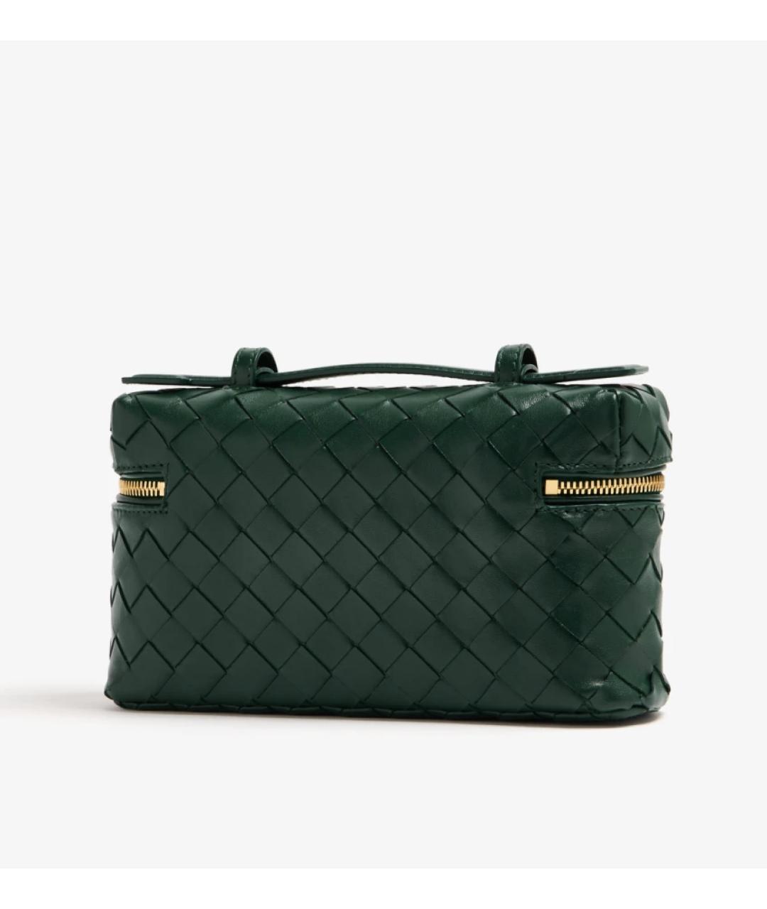 BOTTEGA VENETA Зеленая кожаная сумка с короткими ручками, фото 2