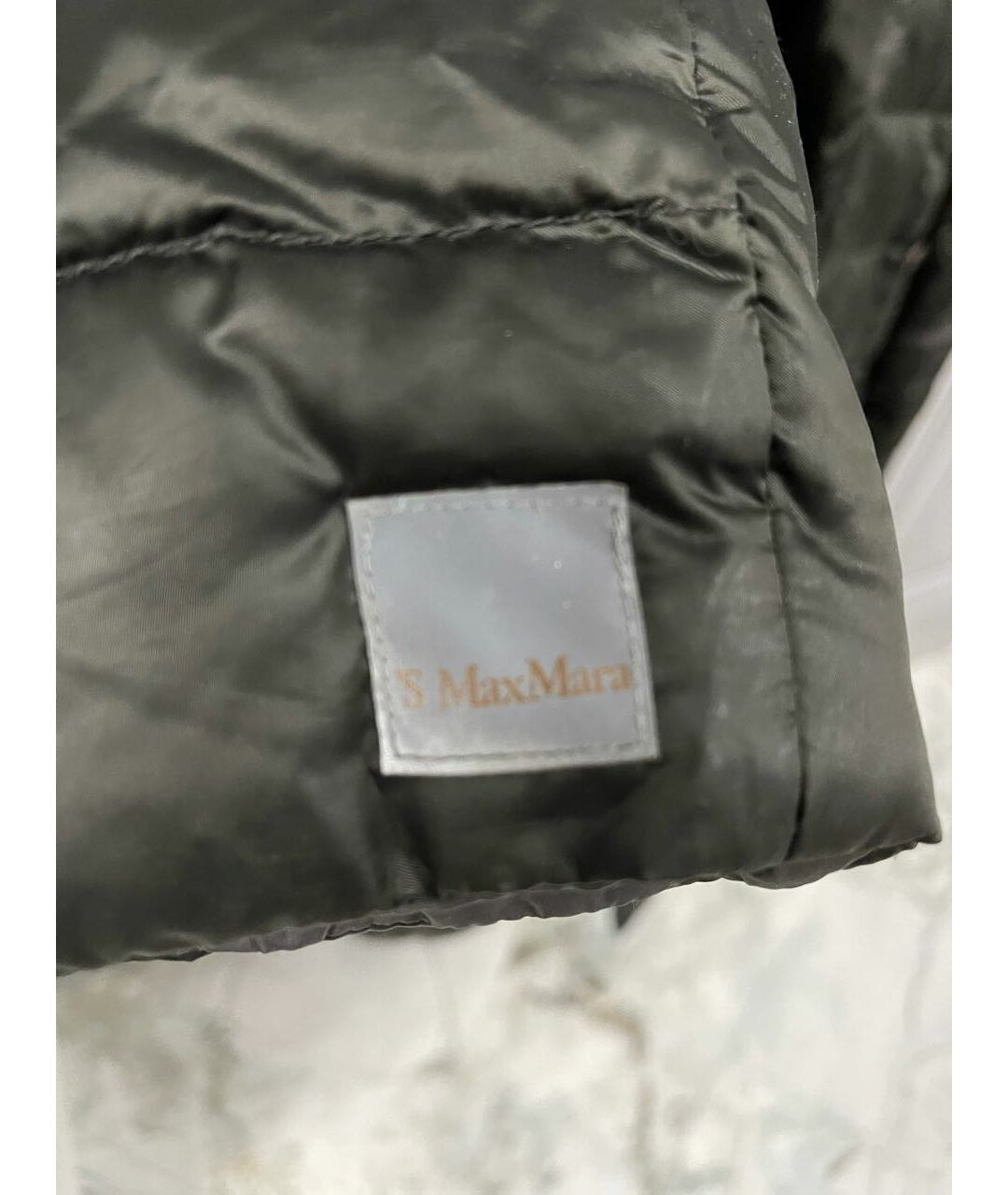 'S MAX MARA Хаки полиэстеровая куртка, фото 3