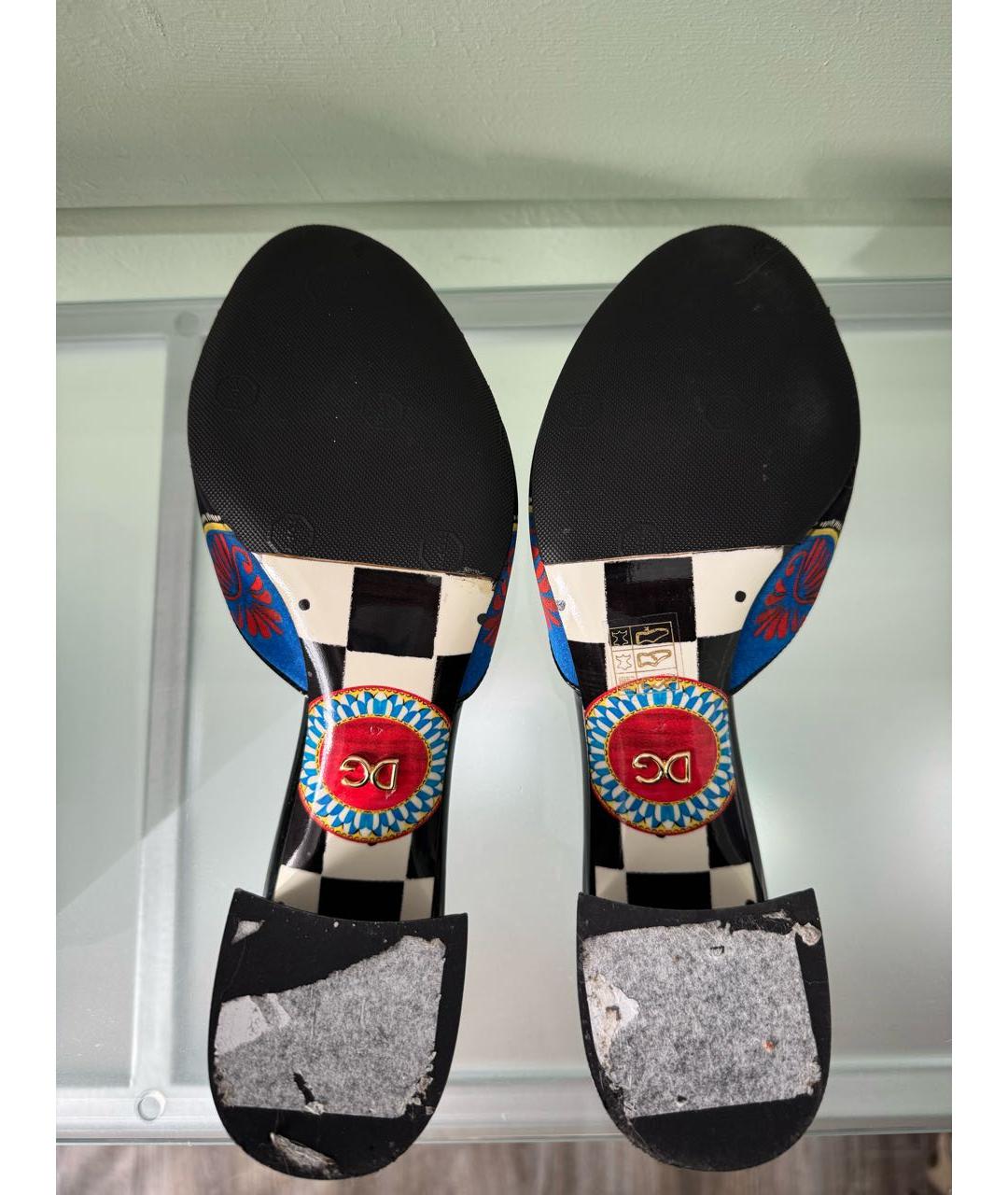 DOLCE&GABBANA Черные текстильные мюли, фото 6