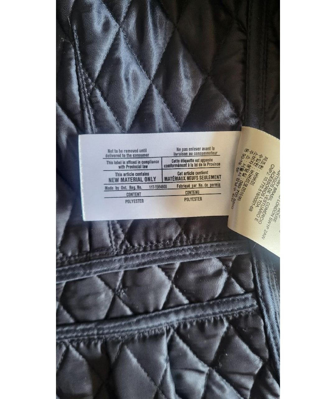 BURBERRY Темно-синее полиэстеровое пальто, фото 4