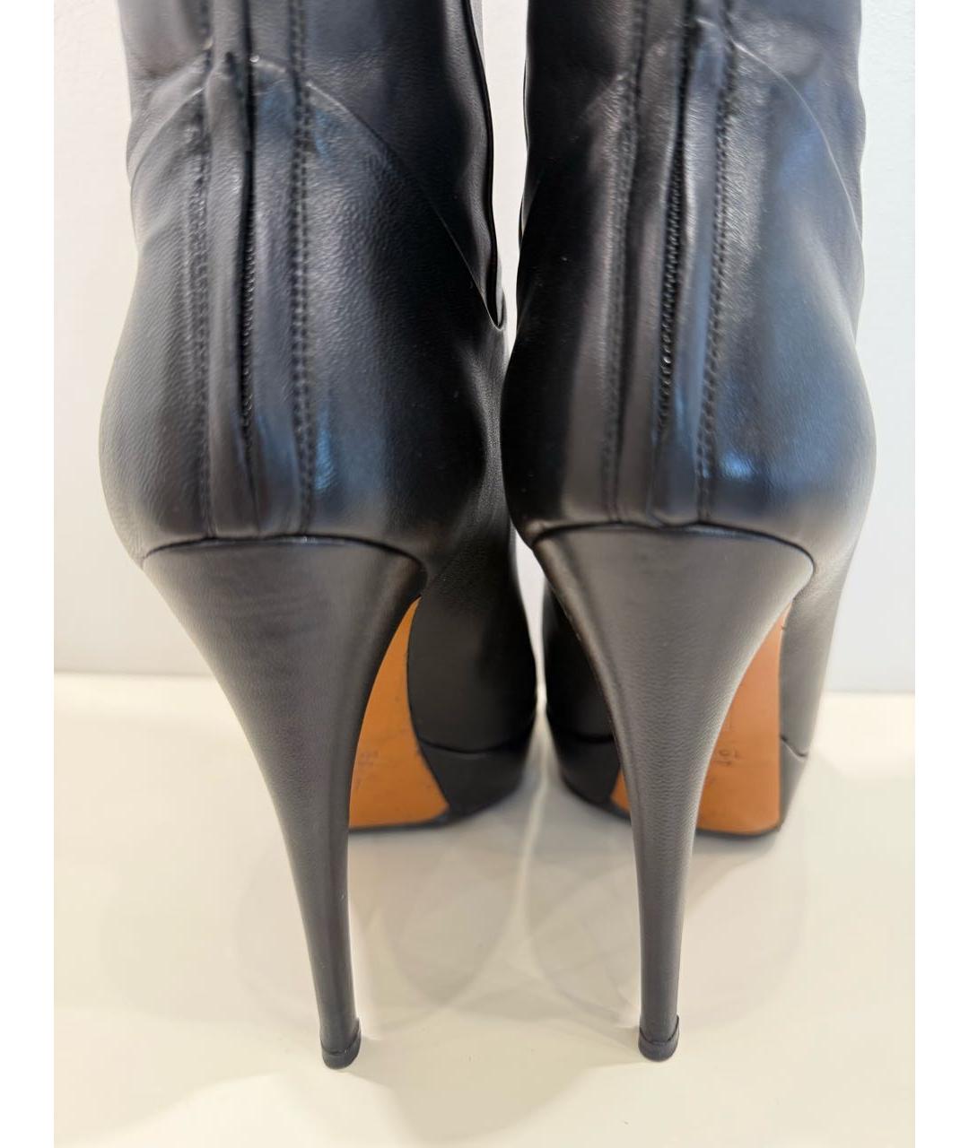 GUCCI Черные кожаные сапоги, фото 3