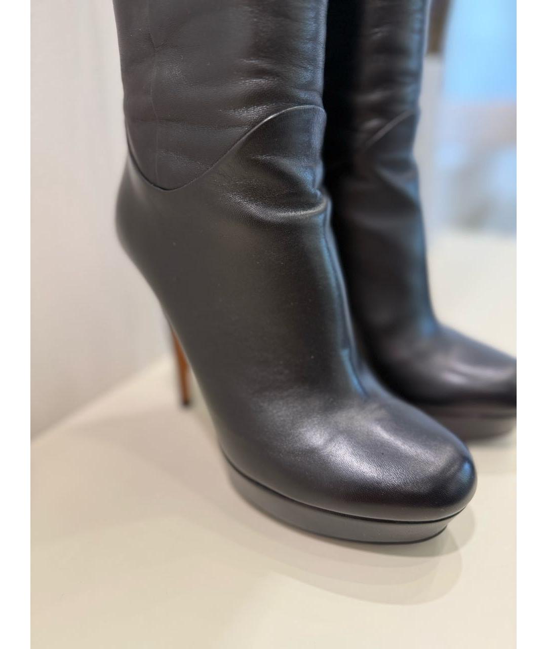 GUCCI Черные кожаные сапоги, фото 7