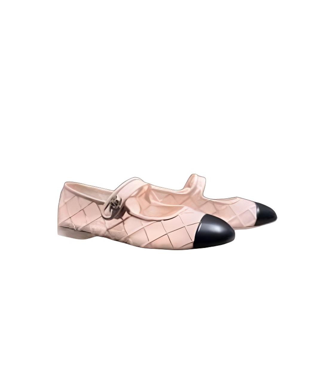 CHANEL Розовые кожаные туфли, фото 3