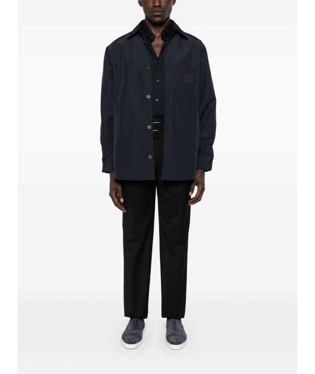EMPORIO ARMANI Черные хлопковые повседневные брюки, фото 3