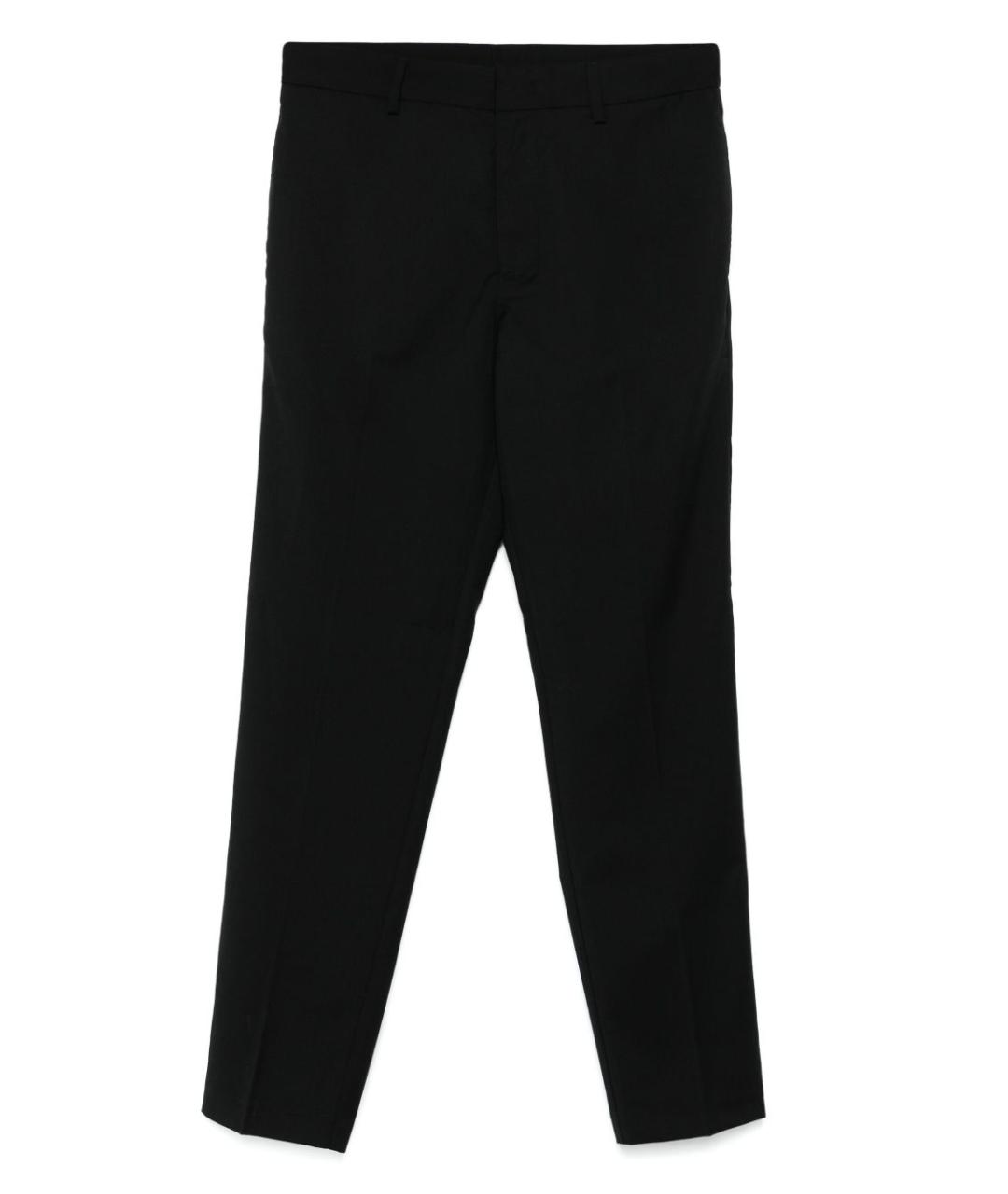 EMPORIO ARMANI Черные хлопковые повседневные брюки, фото 1
