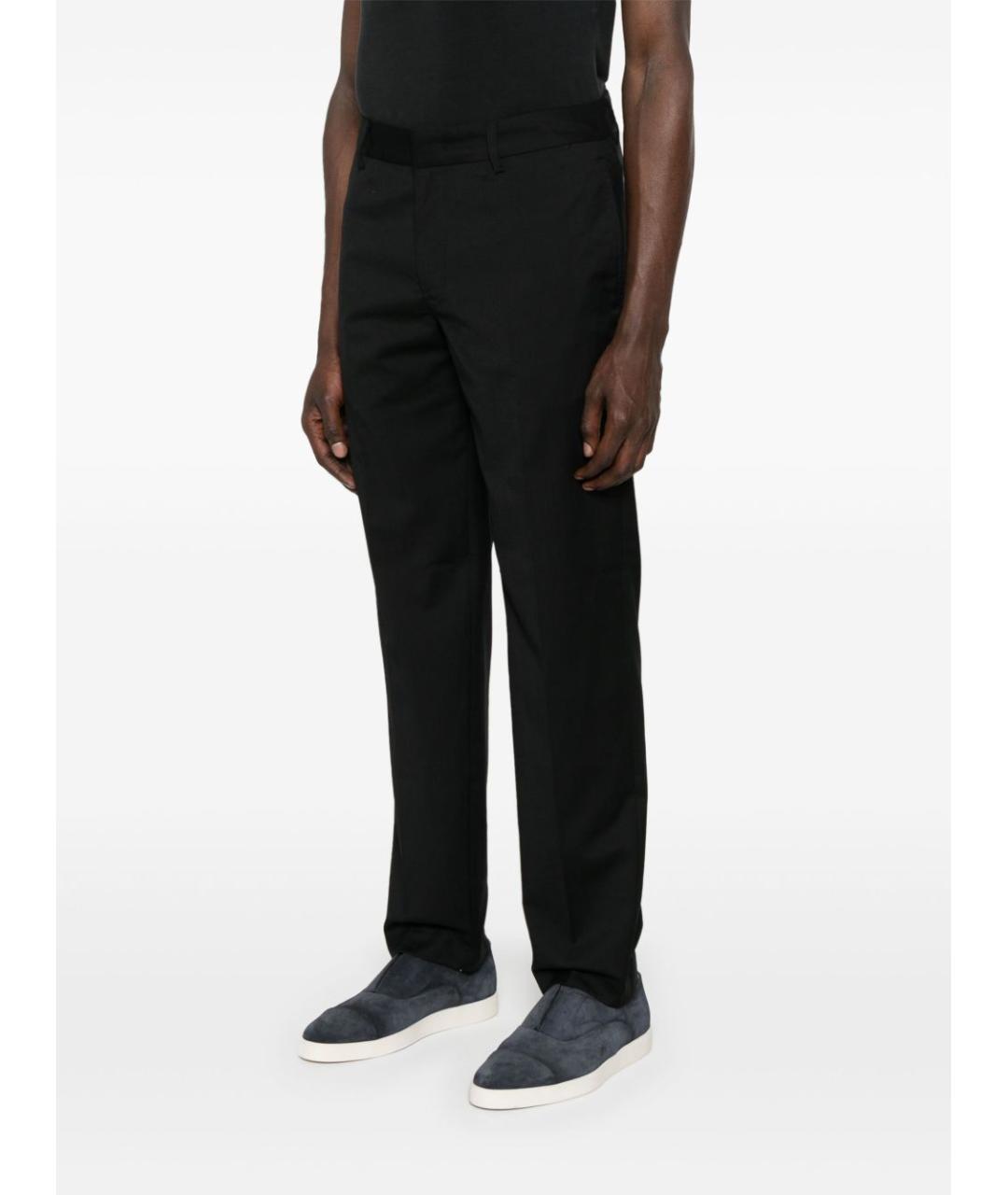 EMPORIO ARMANI Черные хлопковые повседневные брюки, фото 4