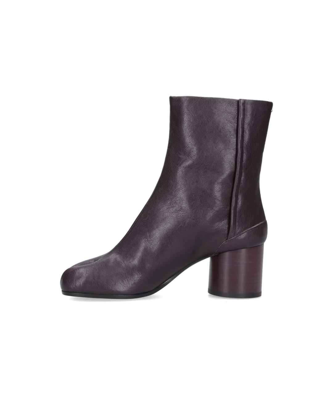 MAISON MARGIELA Коричневые кожаные ботильоны, фото 3