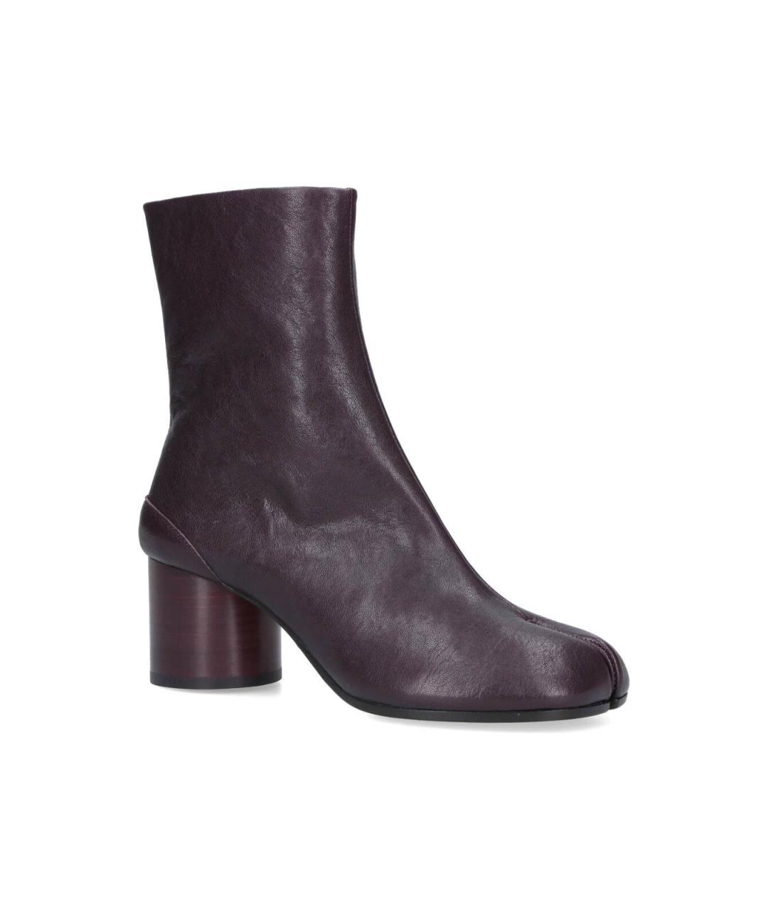 MAISON MARGIELA Коричневые кожаные ботильоны, фото 2