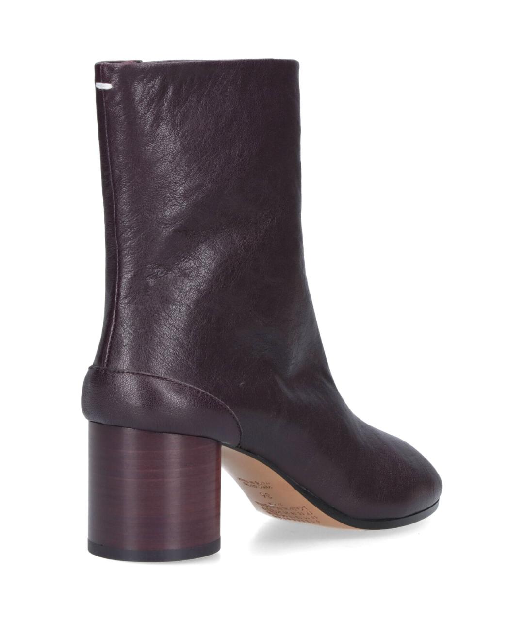 MAISON MARGIELA Коричневые кожаные ботильоны, фото 4