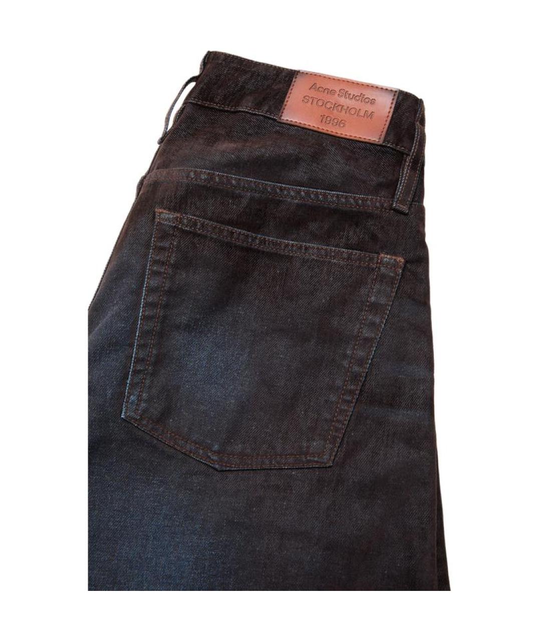 ACNE STUDIOS Коричневые прямые джинсы, фото 4