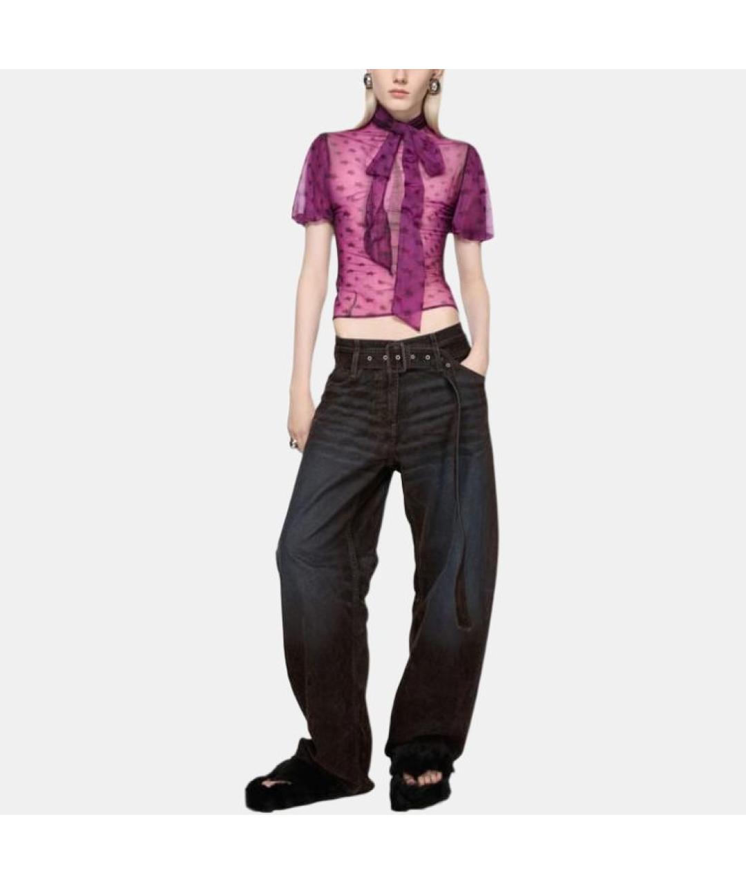 ACNE STUDIOS Коричневые прямые джинсы, фото 5