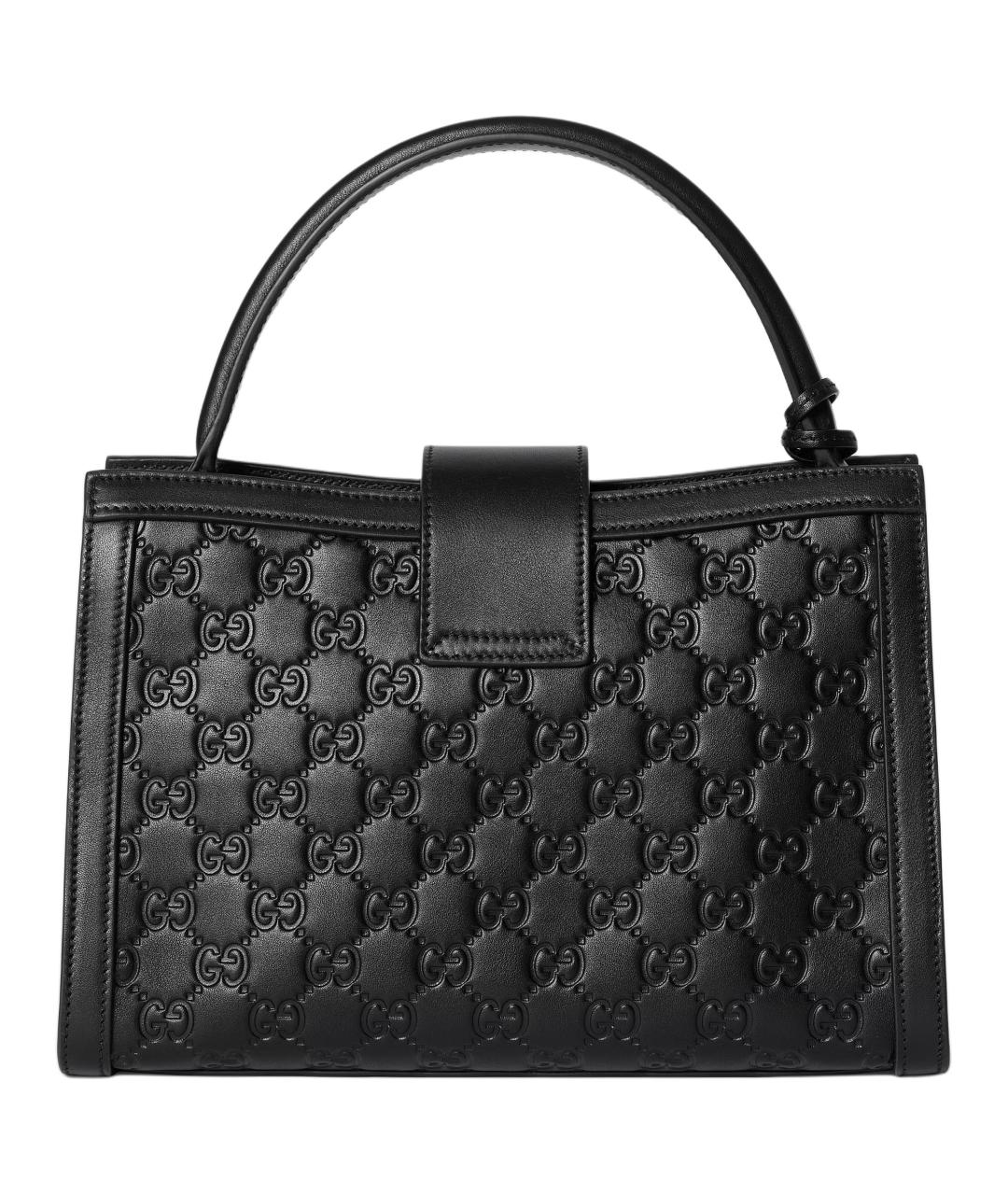 GUCCI Черная кожаная сумка через плечо, фото 5