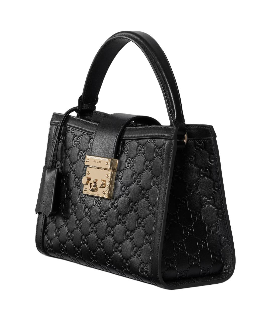 GUCCI Черная кожаная сумка через плечо, фото 3