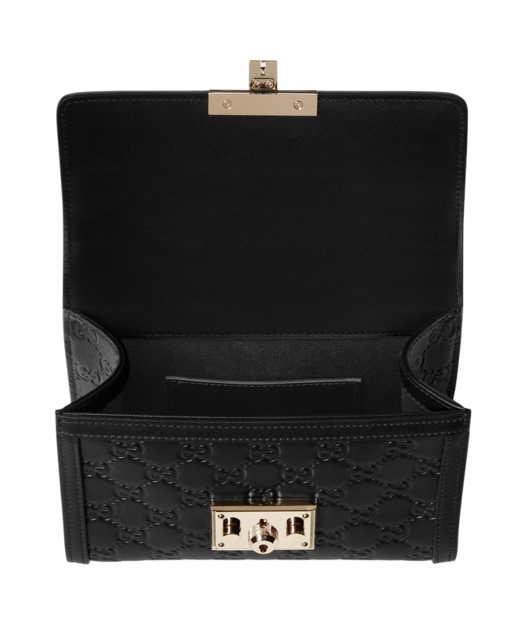 GUCCI Черная кожаная сумка через плечо, фото 5