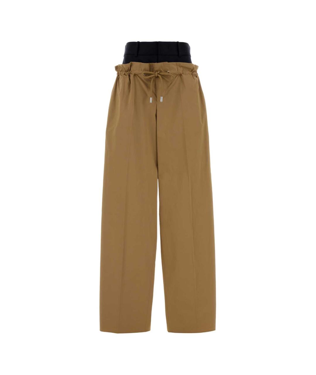 DSQUARED2 Бежевые хлопковые прямые брюки, фото 1