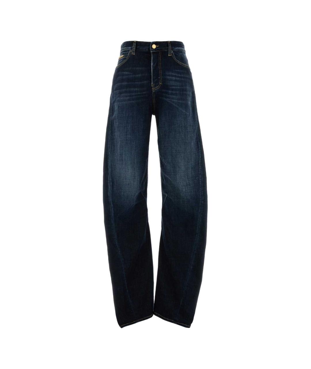 DSQUARED2 Темно-синие хлопко-полиэстеровые прямые джинсы, фото 1