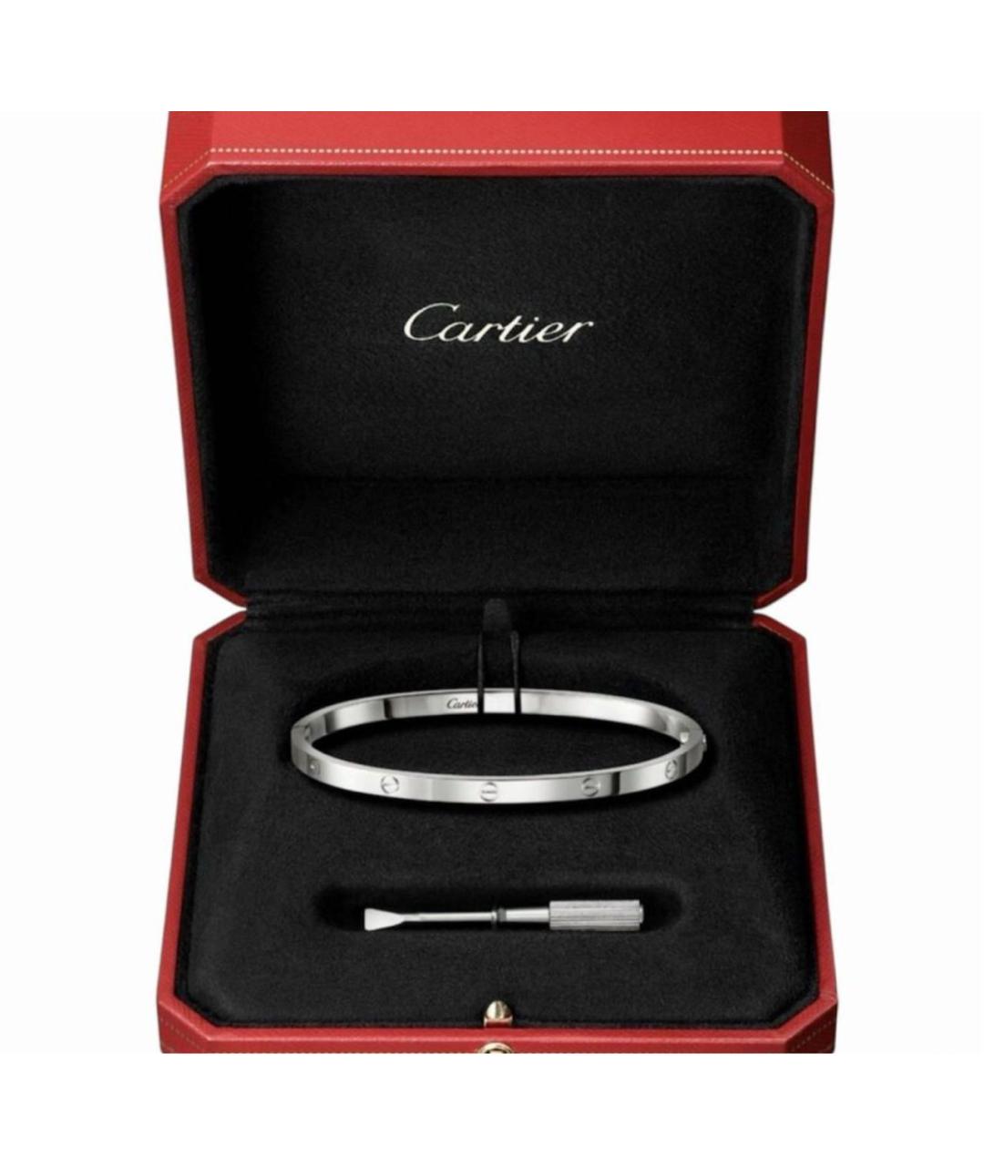 CARTIER Серебрянный браслет из белого золота, фото 2