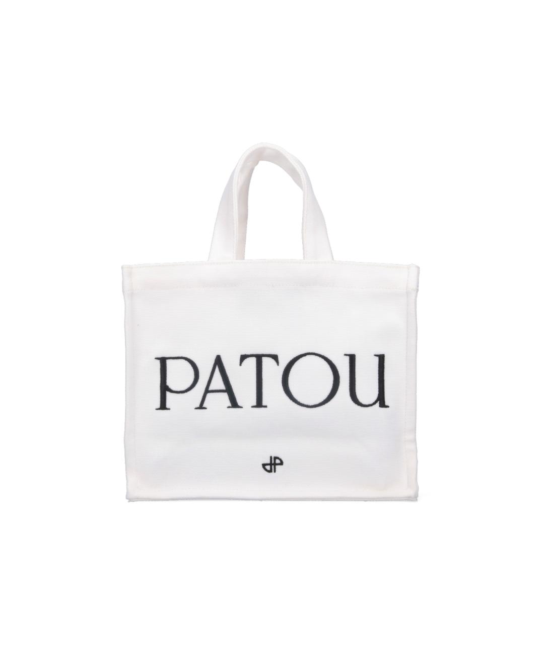 PATOU Белая тканевая сумка тоут, фото 1