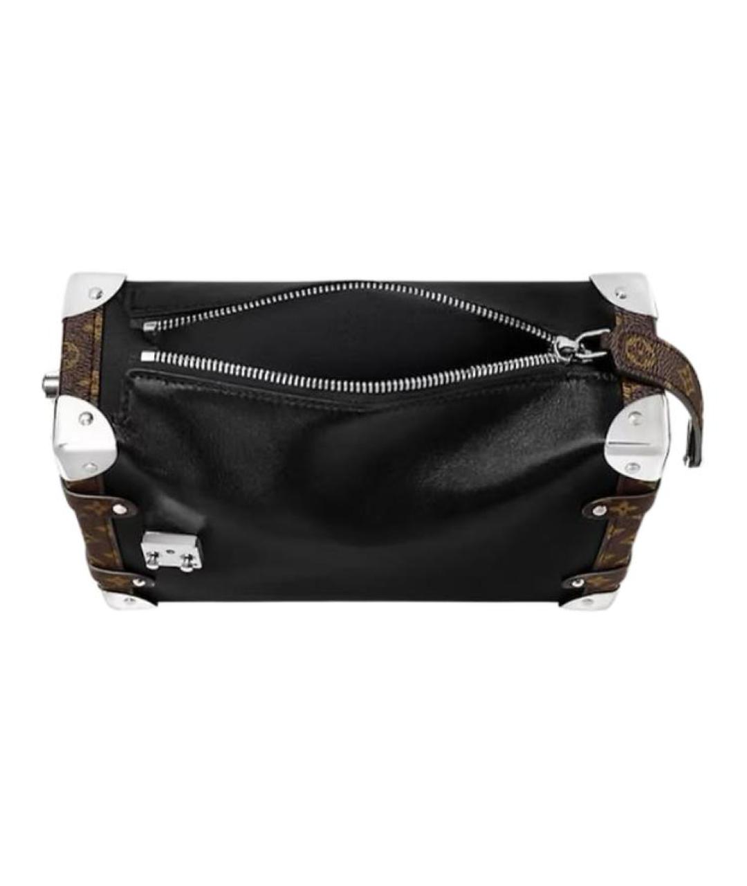 LOUIS VUITTON Черная кожаная сумка с короткими ручками, фото 4