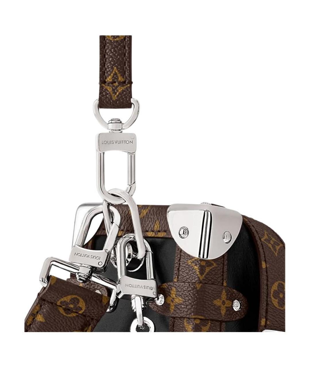 LOUIS VUITTON Черная кожаная сумка с короткими ручками, фото 5