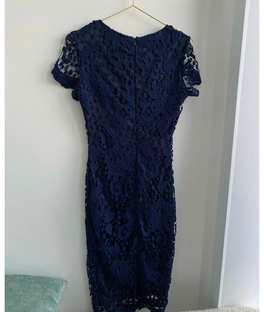 ARMANI EXCHANGE Синее кружевное платье, фото 2