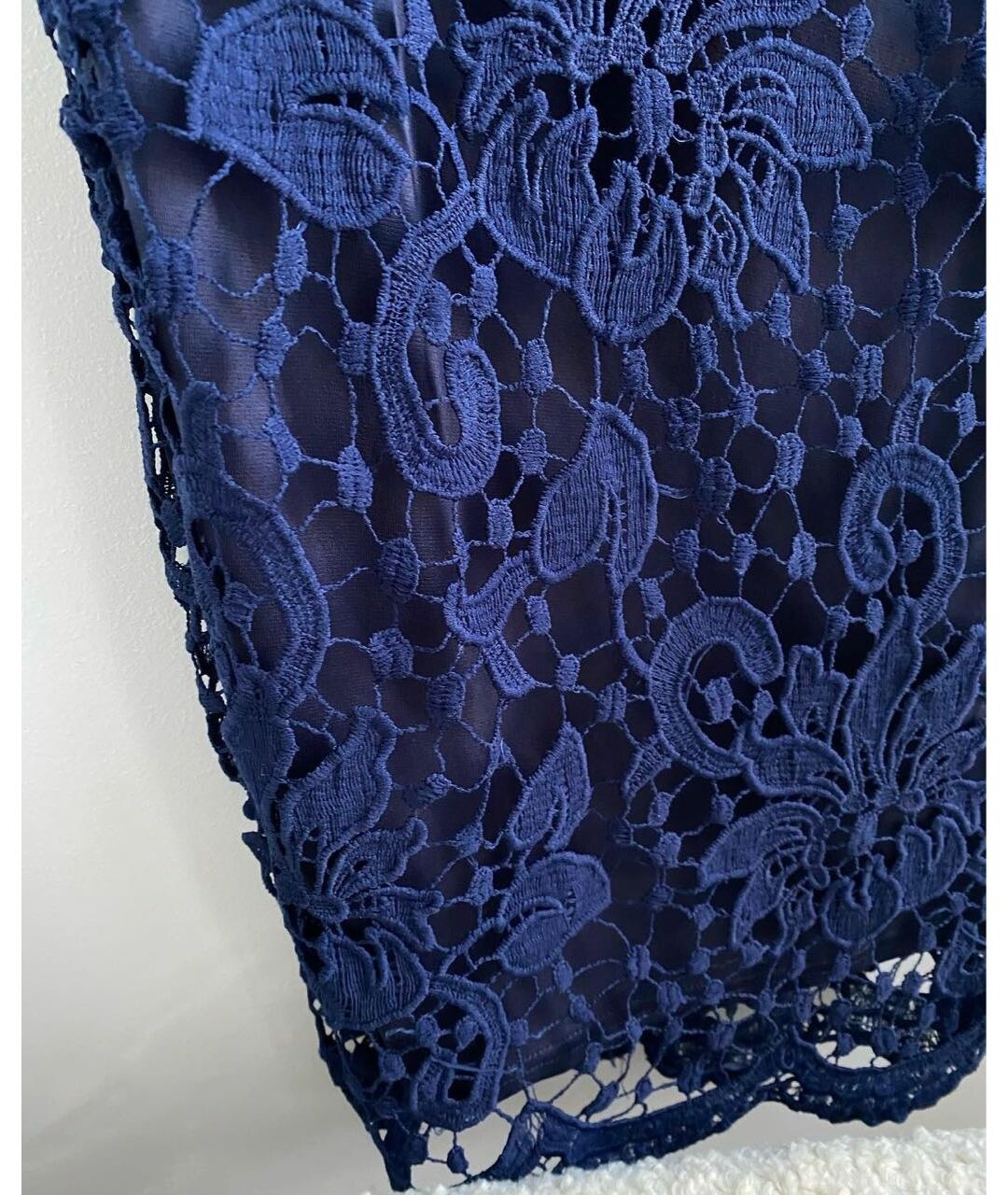 ARMANI EXCHANGE Синее кружевное платье, фото 6