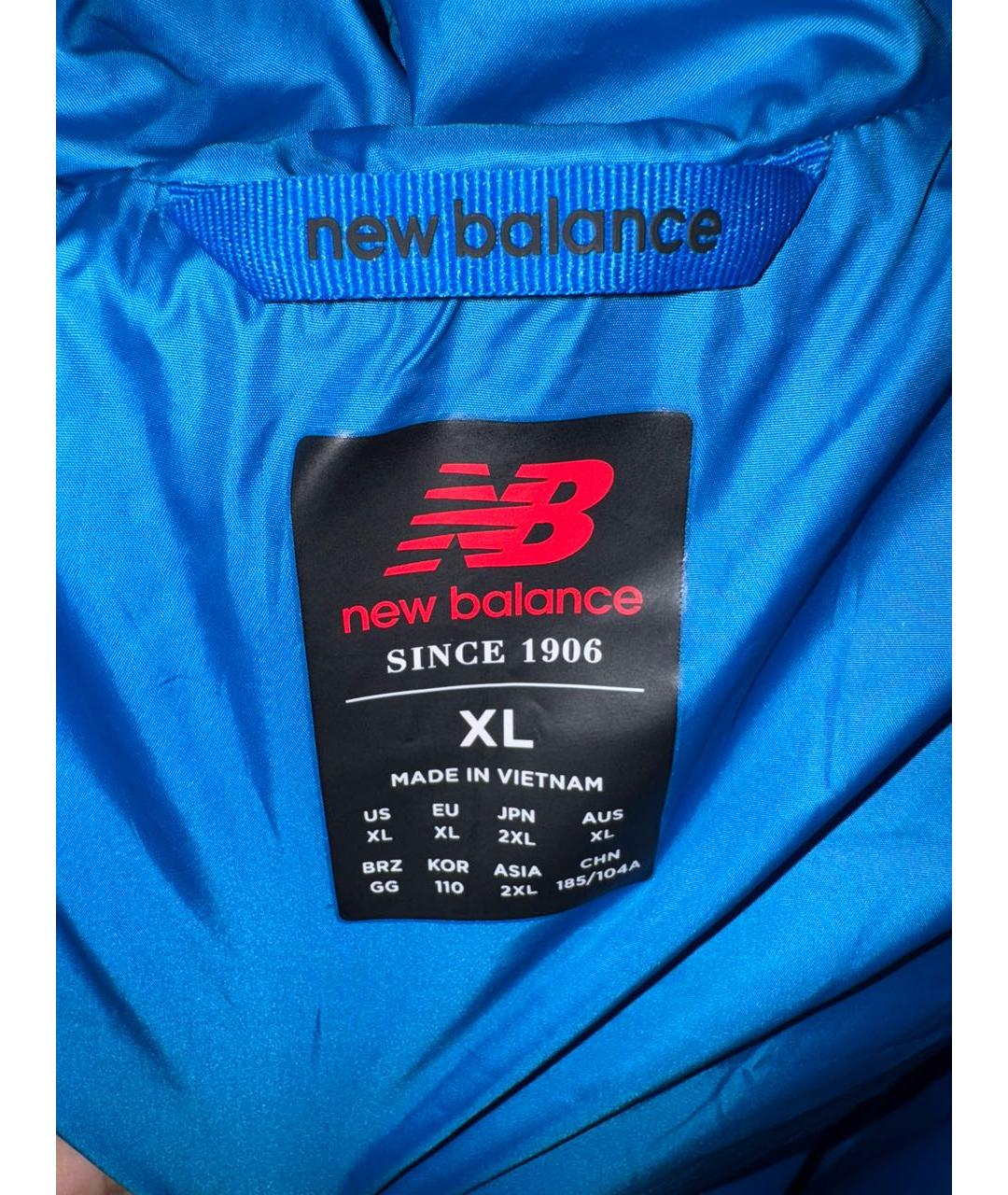 NEW BALANCE Синяя полиэстеровая куртка, фото 6