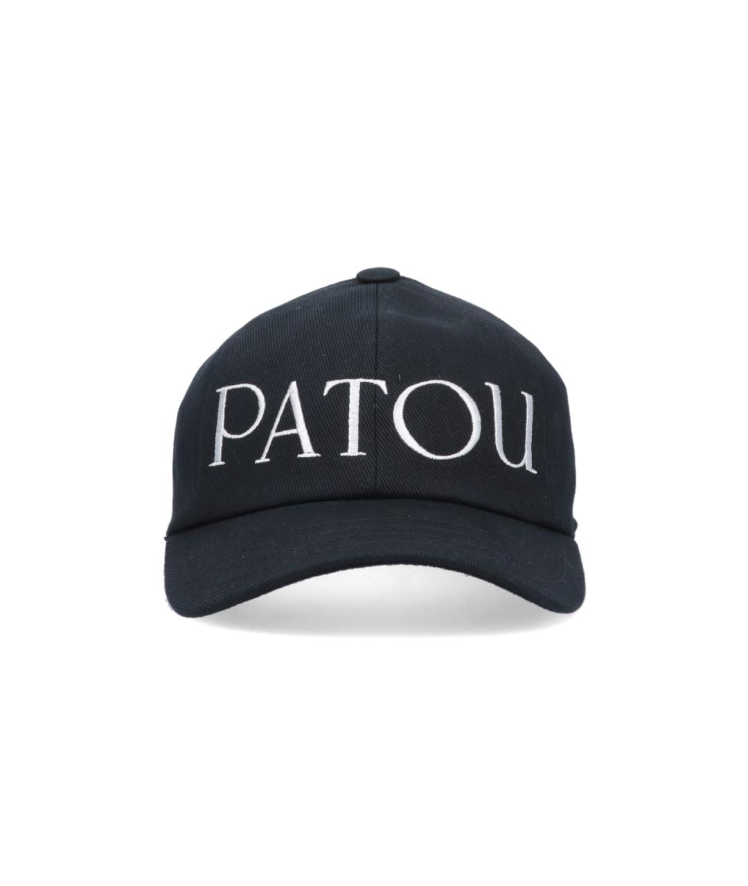 PATOU Черная хлопковая кепка, фото 1