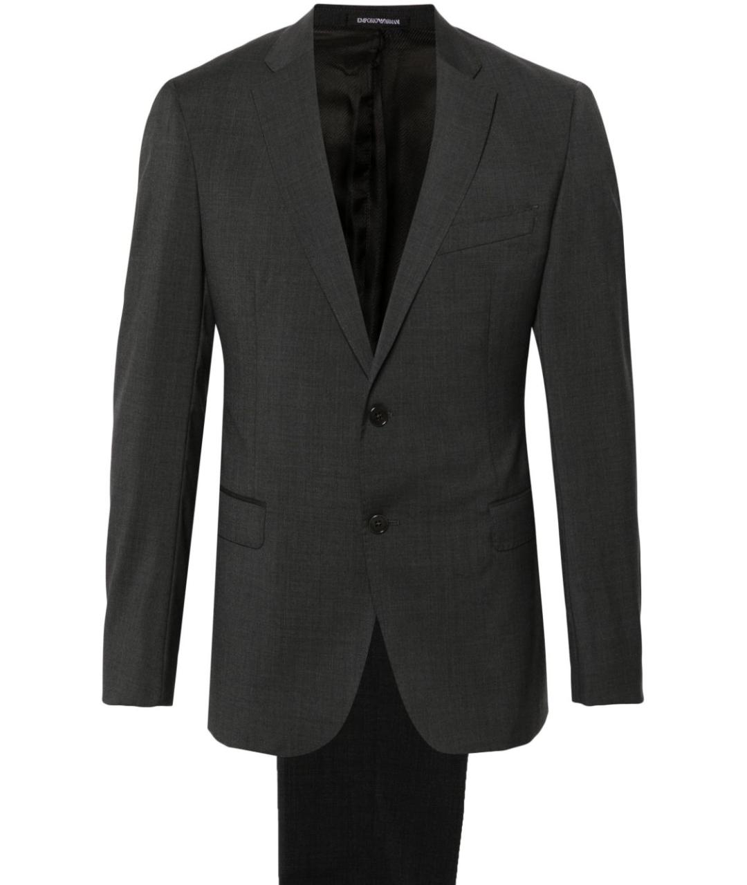 EMPORIO ARMANI Серый классический костюм, фото 1