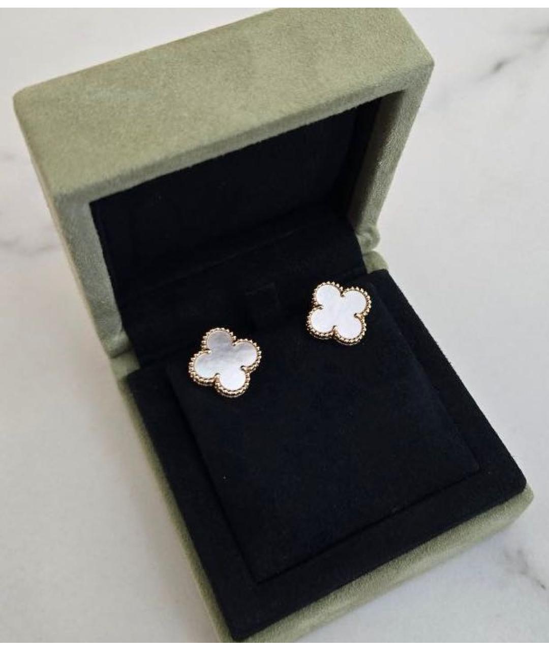 VAN CLEEF & ARPELS Бежевые серьги из желтого золота, фото 2