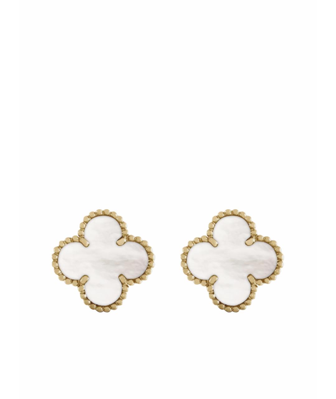 VAN CLEEF & ARPELS Бежевые серьги из желтого золота, фото 1