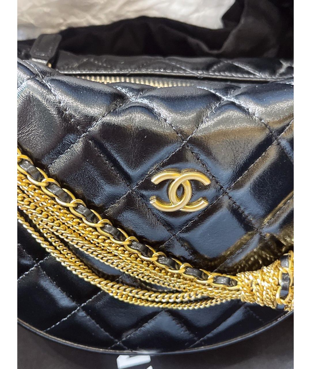 CHANEL Черная кожаная сумка с короткими ручками, фото 3