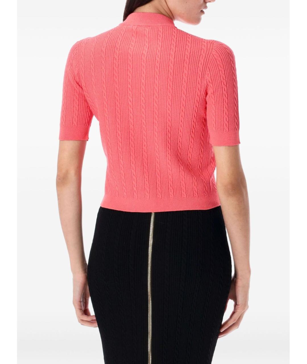 BALMAIN Коралловый вискозный кардиган, фото 2