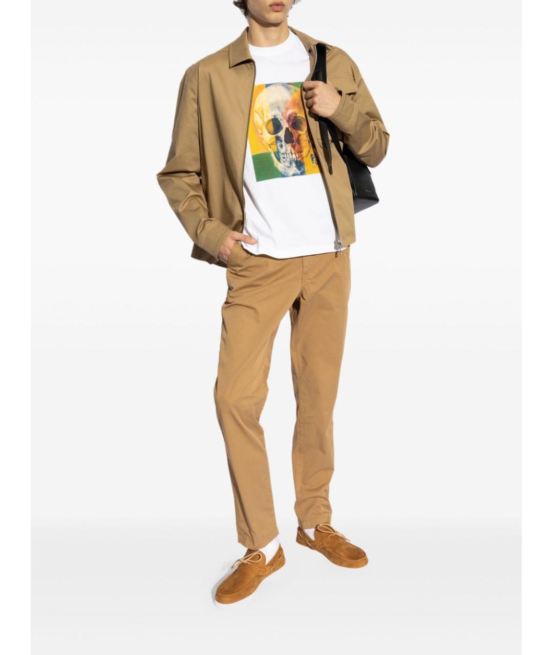 PS BY PAUL SMITH Белая хлопковая футболка, фото 3