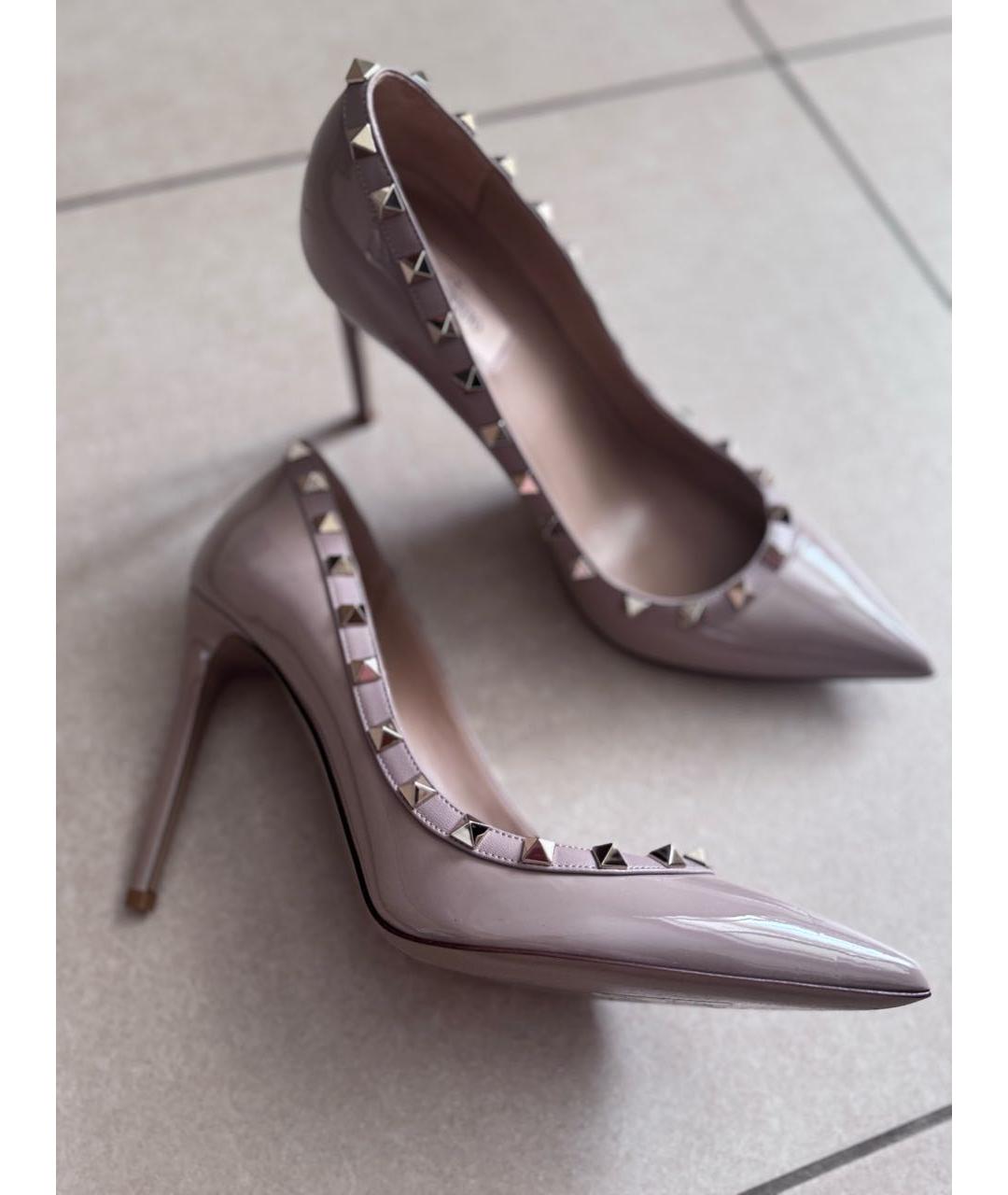 VALENTINO Бежевые туфли из лакированной кожи, фото 6