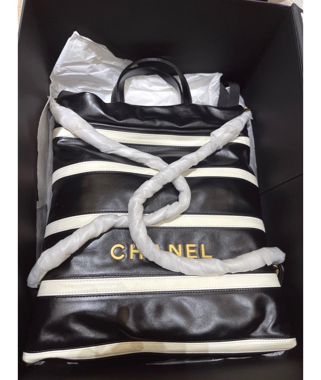 CHANEL Черный кожаный рюкзак, фото 9