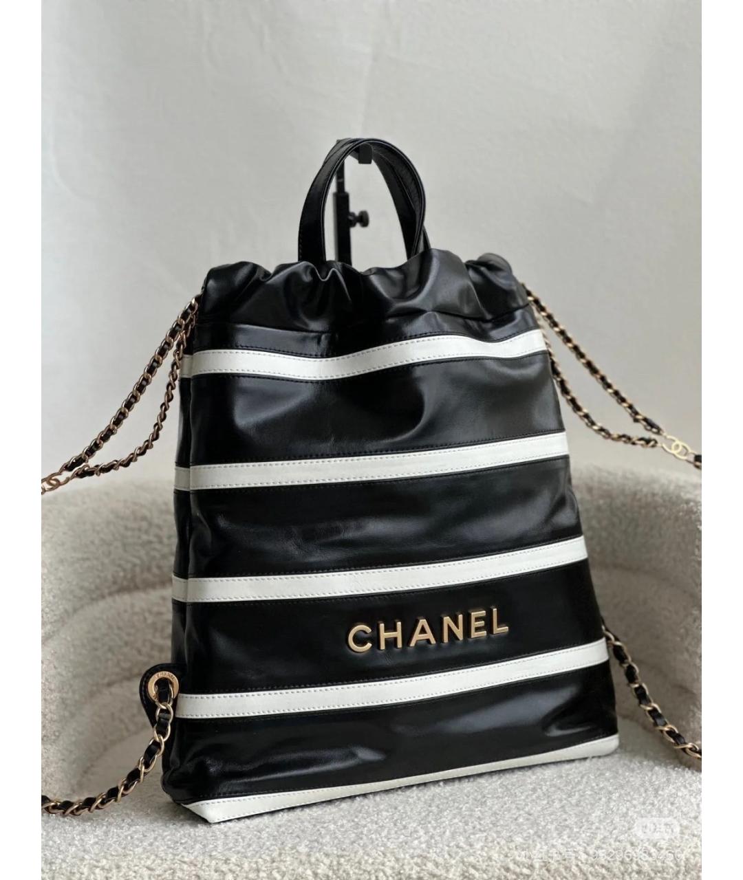 CHANEL Черный кожаный рюкзак, фото 2