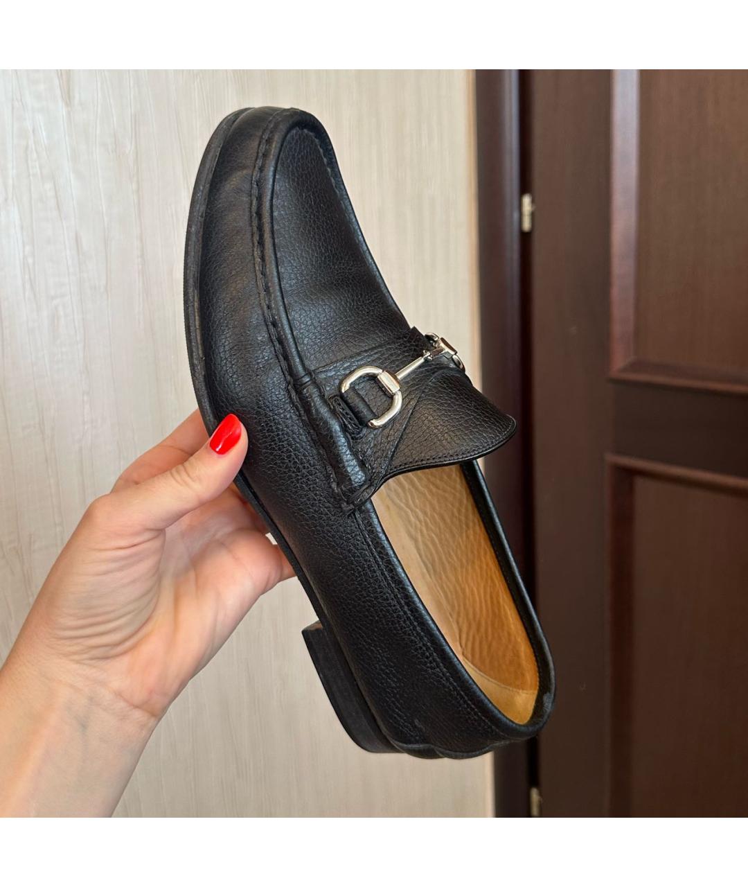 GUCCI Черные кожаные мокасины, фото 3