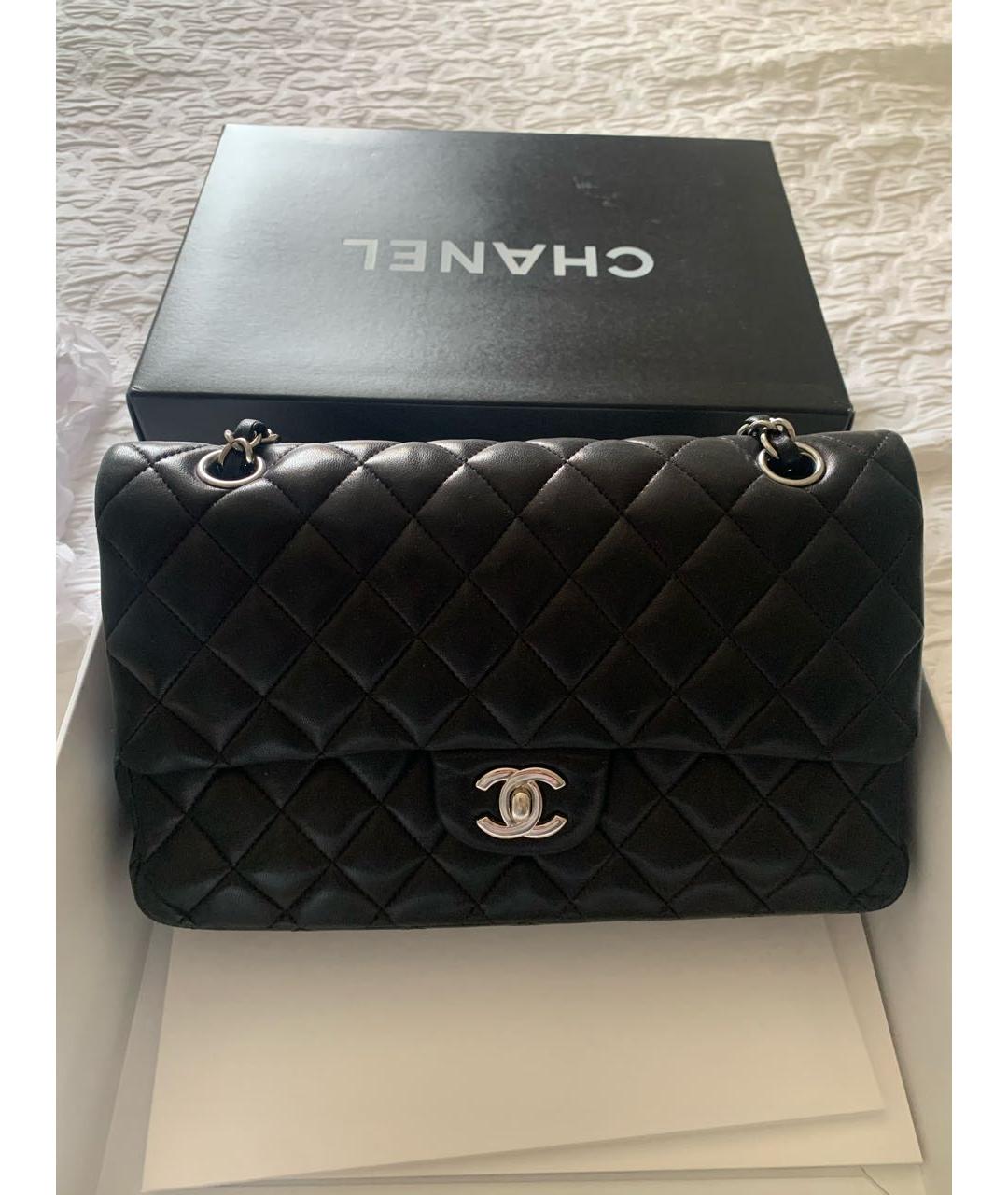 CHANEL Черная кожаная сумка через плечо, фото 2