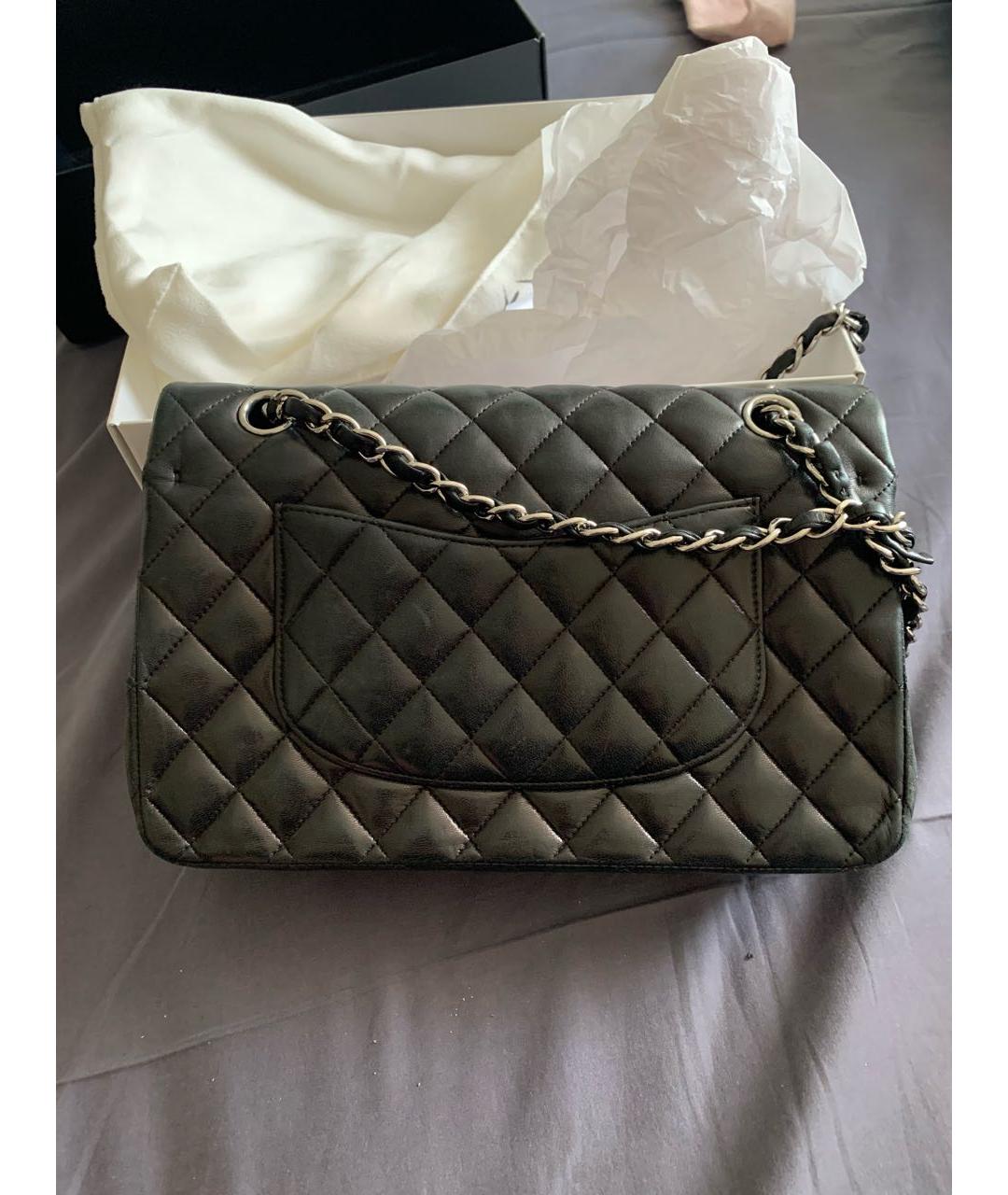 CHANEL Черная кожаная сумка через плечо, фото 3