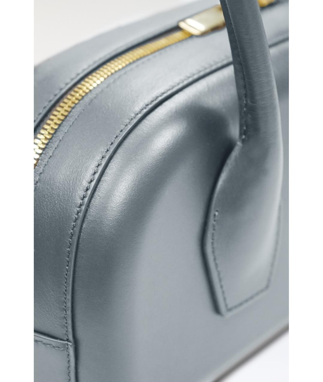 SALCE Голубая кожаная сумка тоут, фото 6